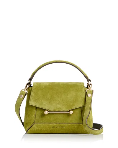 Strathberry Mosaic Nano Suede Shoulder Bag In Neutral