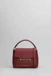 Strathberry Mosaic Shoulder Bag In Bordeaux Leather In Burgundy