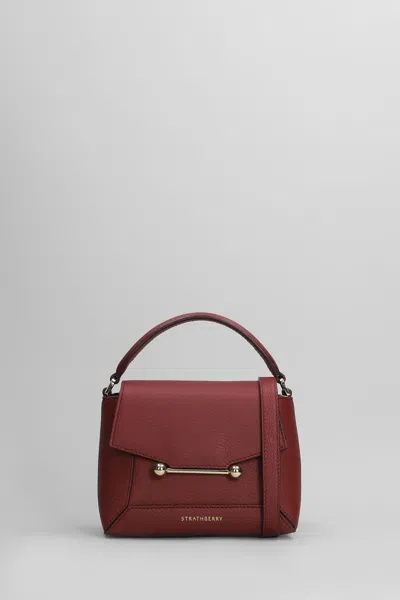 Strathberry Mosaic Shoulder Bag In Bordeaux Leather In Burgundy