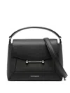 Strathberry Mosaic Top Handle Grain Black - Silver Hardware Bags In Multi