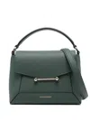 Strathberry Mosaic Top Handle Grain Bottle Green Bags In Green