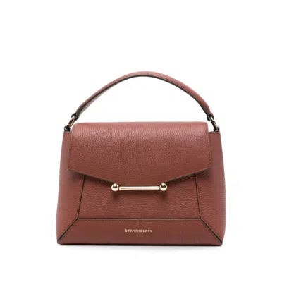 Strathberry Mosaic Top Tote Bag In Brown