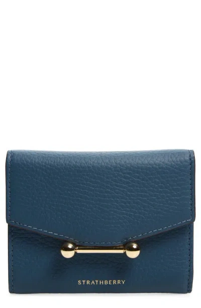 Strathberry Mosaic Trifold Wallet In Loch Blue