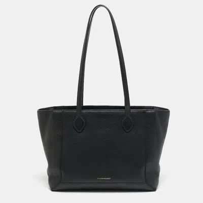Strathberry Mosiac Black Leather Shopper Tote