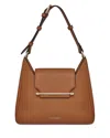 Strathberry Multrees Grain Leather Hobo Bag In Tan