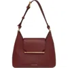 Strathberry Multrees Leather Hobo In Oxblood