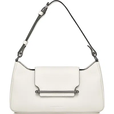 Strathberry Multrees Omni Leather East/west Shoulder Bag In White