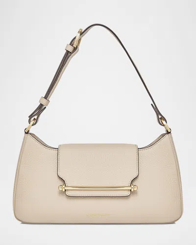 Strathberry Multrees Omni Leather Shoulder Bag In Oat