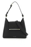 Strathberry Multrees Hobo Leather Shoulder Bag In Black