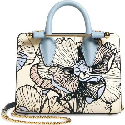 Strathberry Nano Floral Leather Tote In Multi