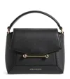 Strathberry Nano Leather Mosaic Top-handle Bag In Black