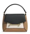 Strathberry Nano Leather Mosaic Top-handle Bag In Brown