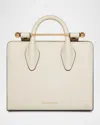 Strathberry Nano Metal Bar Leather Tote Bag In Vanilla