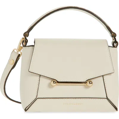 Strathberry Nano Mosaic Grained Leather Top Handle Bag In Orange
