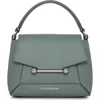 Strathberry Nano Mosaic Grained Leather Top Handle Bag In Blue