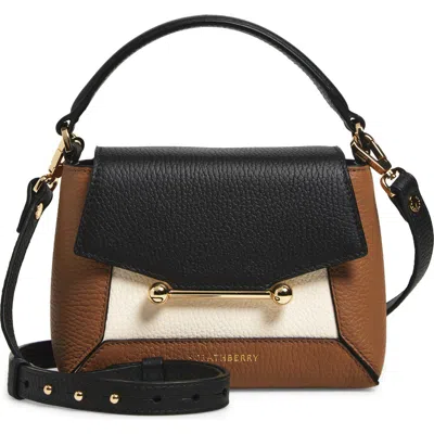 Strathberry Nano Mosaic Leather Top Handle Bag In Multi