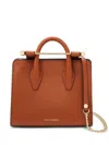 Strathberry Nano  Leather Tote Bag In Brown