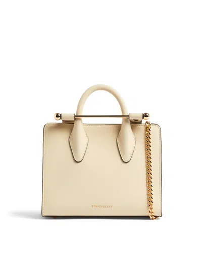 Strathberry Nano Tote Bag Sc In Vanilla