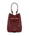 Strathberry Osette Caramel Crossbody In Oxblood