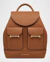 Strathberry Osette Flap Calf Leather Backpack