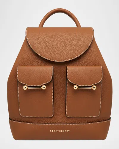 Strathberry Osette Flap Calf Leather Backpack