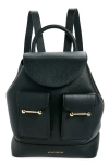Strathberry Osette Leather Backpack In Black