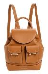 Strathberry Osette Leather Backpack In Tan