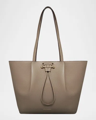 Strathberry Osette Leather Shopper Tote Bag In Taupe