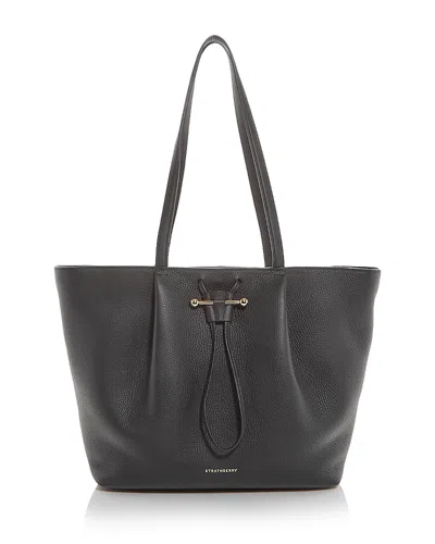 Strathberry Osette Leather Shopper Tote In Black