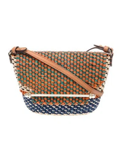 Pre-owned Strathberry Raffia Crossbody Bag In Neutrals