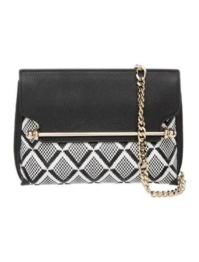 Pre-owned Strathberry Raffia Evening Bag In Black