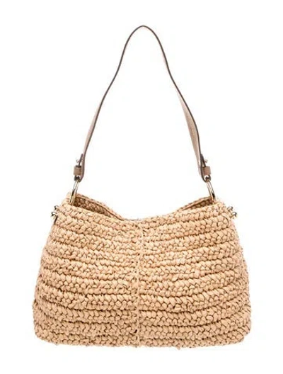 Pre-owned Strathberry Raffia Lana In Neutrals