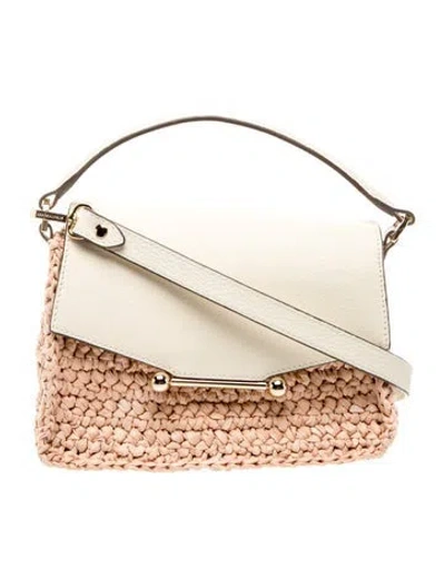 Pre-owned Strathberry Raffia Top Handle Bag In Neutral