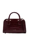 Strathberry Small Crocodile-embossed Top-handle Tote Bag In Red