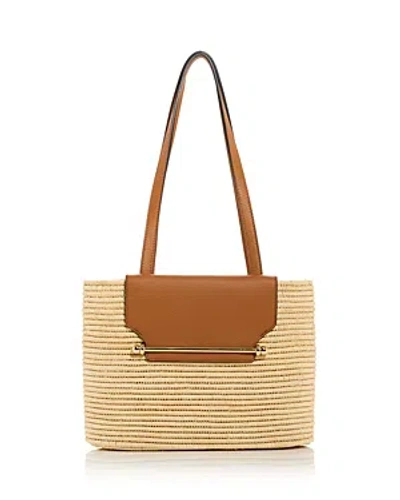 Strathberry Small Raffia Basket Bag In Tan