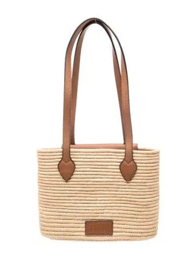 Pre-owned Strathberry Straw Shoulder Bag In Neutrals