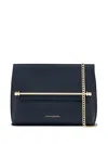 Strathberry Stylist Bar-chain Leather Clutch Bag In Blue