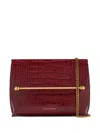 Strathberry Stylist Crocodile-effect Clutch In Red