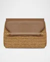 Strathberry Stylist Raffia Crossbody Bag In Brown