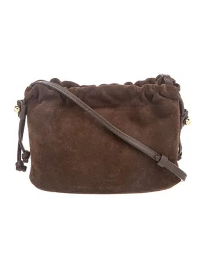 Pre-owned Strathberry Suede Bucket Bag In Brown