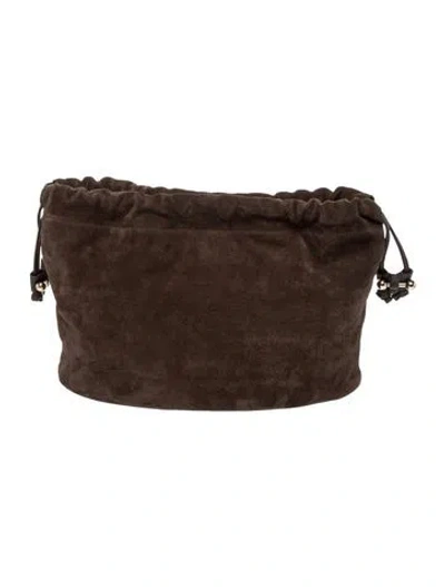 Pre-owned Strathberry Suede Charlotte 2025 In Brown