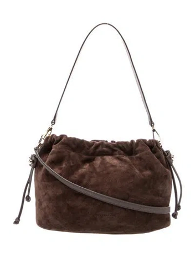 Pre-owned Strathberry Suede Charlotte In Brown