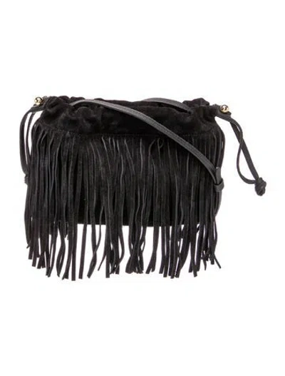 Pre-owned Strathberry Suede Crossbody Bag In Black