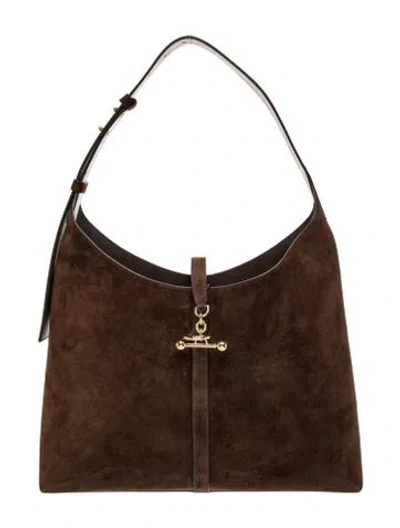 Pre-owned Strathberry Suede Shoulder Bag In Brown