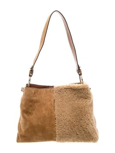 Pre-owned Strathberry Suede Shoulder Bag In Neutrals
