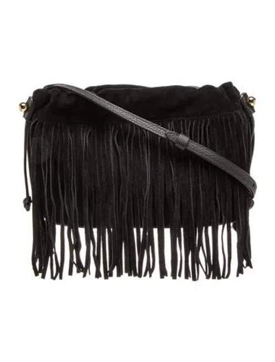 Pre-owned Strathberry Suede X Cinq A Sept In Black