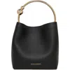 Strathberry The Circus Top Handle Leather Bucket Bag In Black