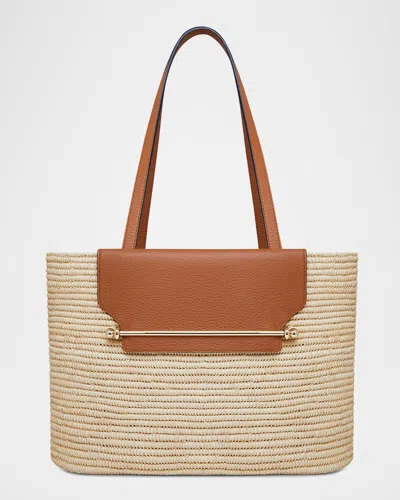Strathberry The Medium  Basket Bag In Tan
