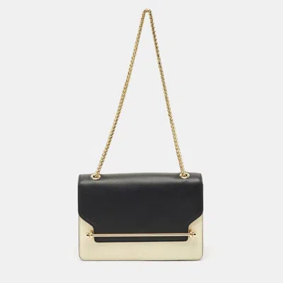 Pre-owned Strathberry Tricolor Leather East/west Chain Shoulder Bag