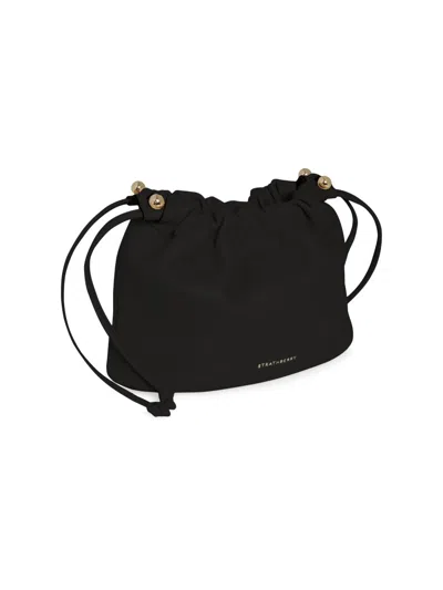 Strathberry Women's Charlotte Leather Drawstring Crossbody Bag In Black